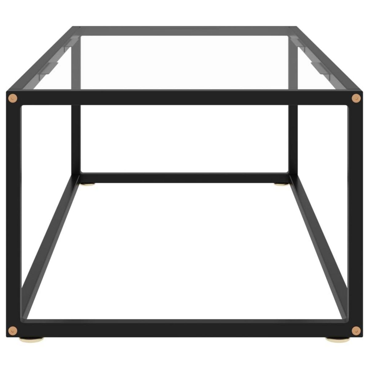 VIDAXL Table basse Noir avec verre trempe 100x50x35 cm