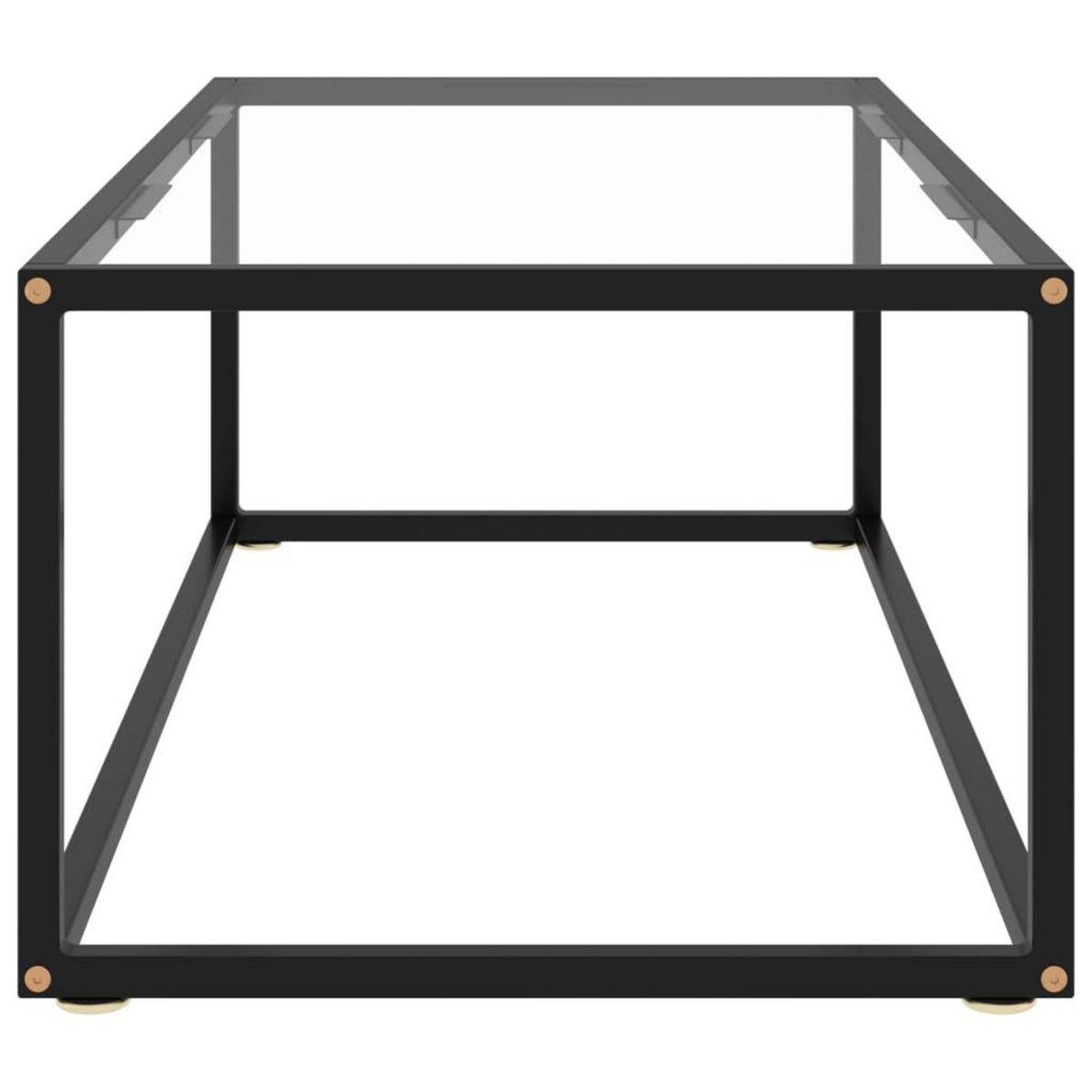 VIDAXL Table basse Noir avec verre trempe 100x50x35 cm