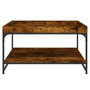 Voir la diapositive 4 : VIDAXL Table basse chene fume 80x80x45 cm bois d'ingenierie et fer