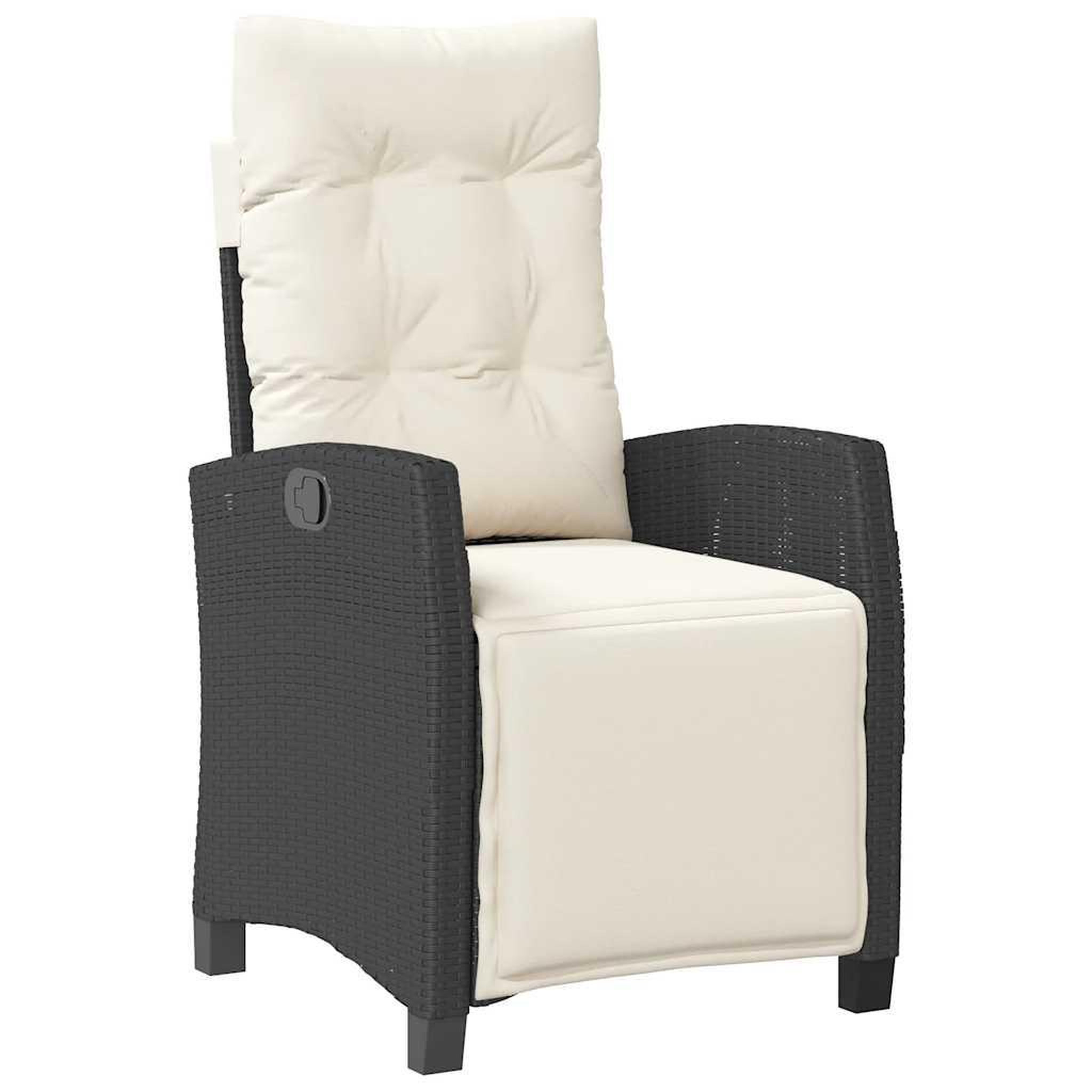 Voir la diapositive 3 : VIDAXL Ensemble a manger de jardin 9pcs coussins noir resine tressee