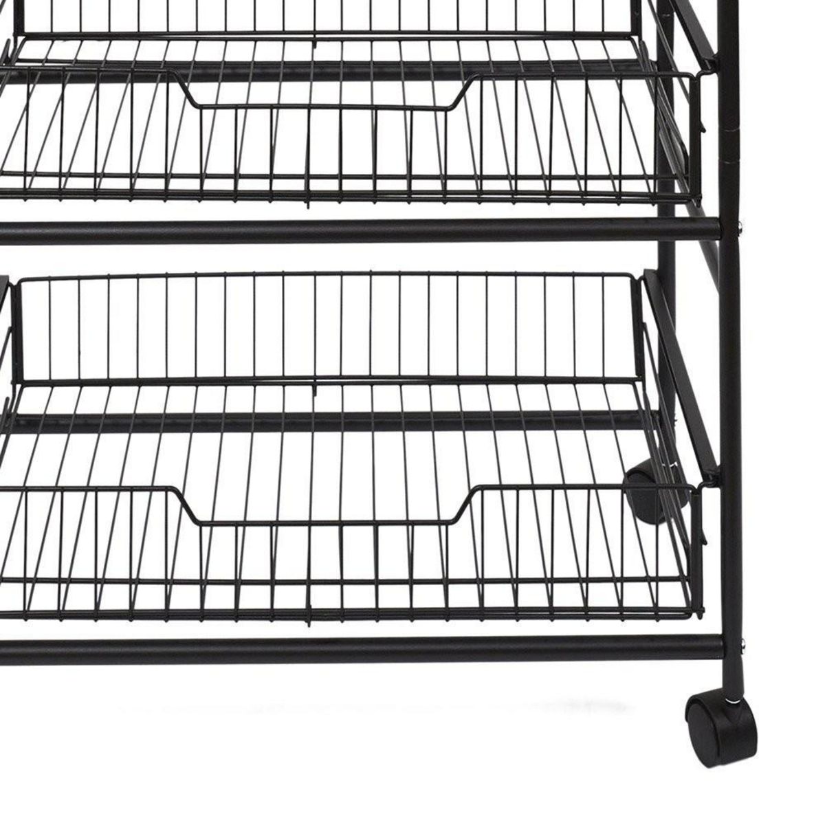 The Home Deco Factory Desserte à roulettes étagère 2 tiroirs