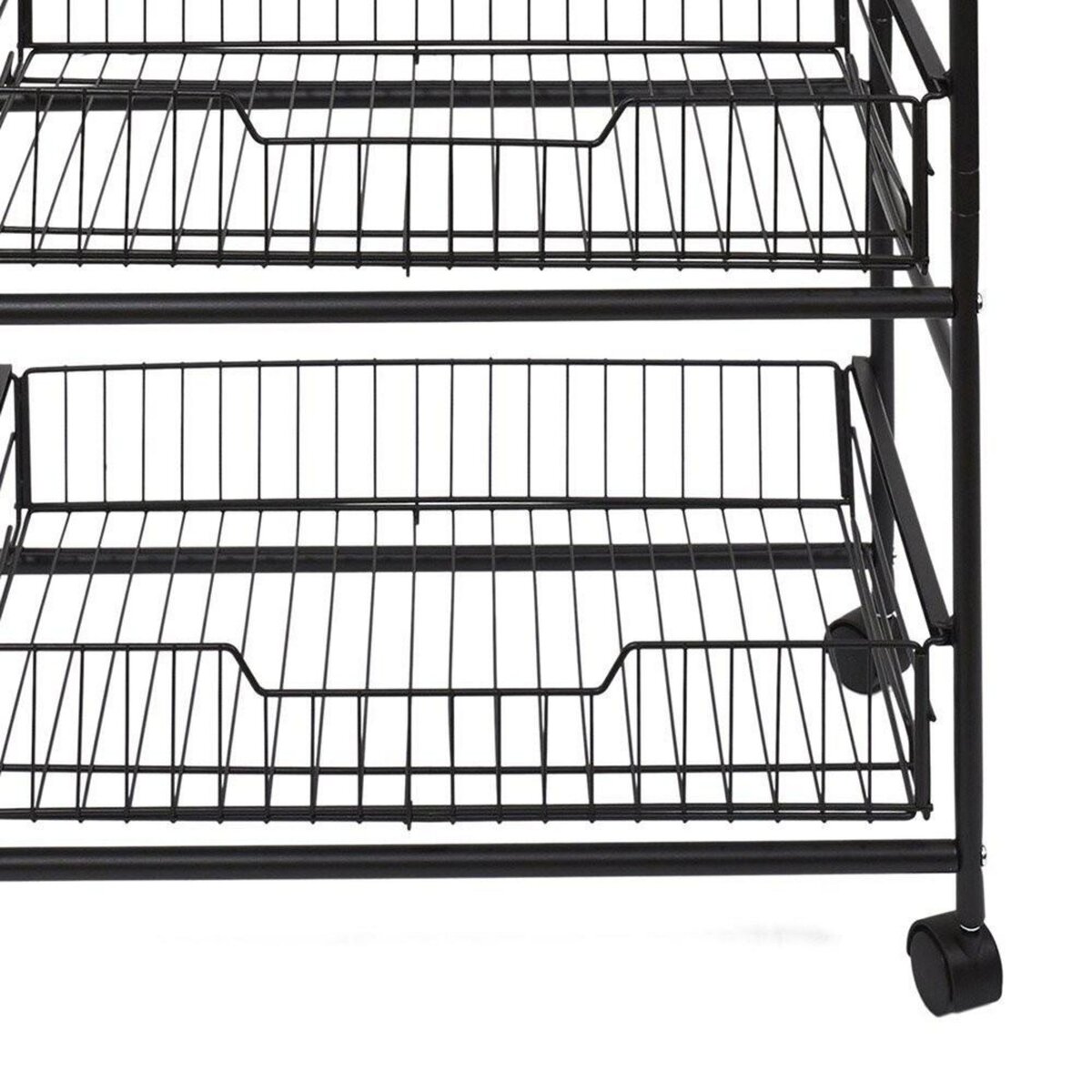 The Home Deco Factory Desserte à roulettes étagère 2 tiroirs