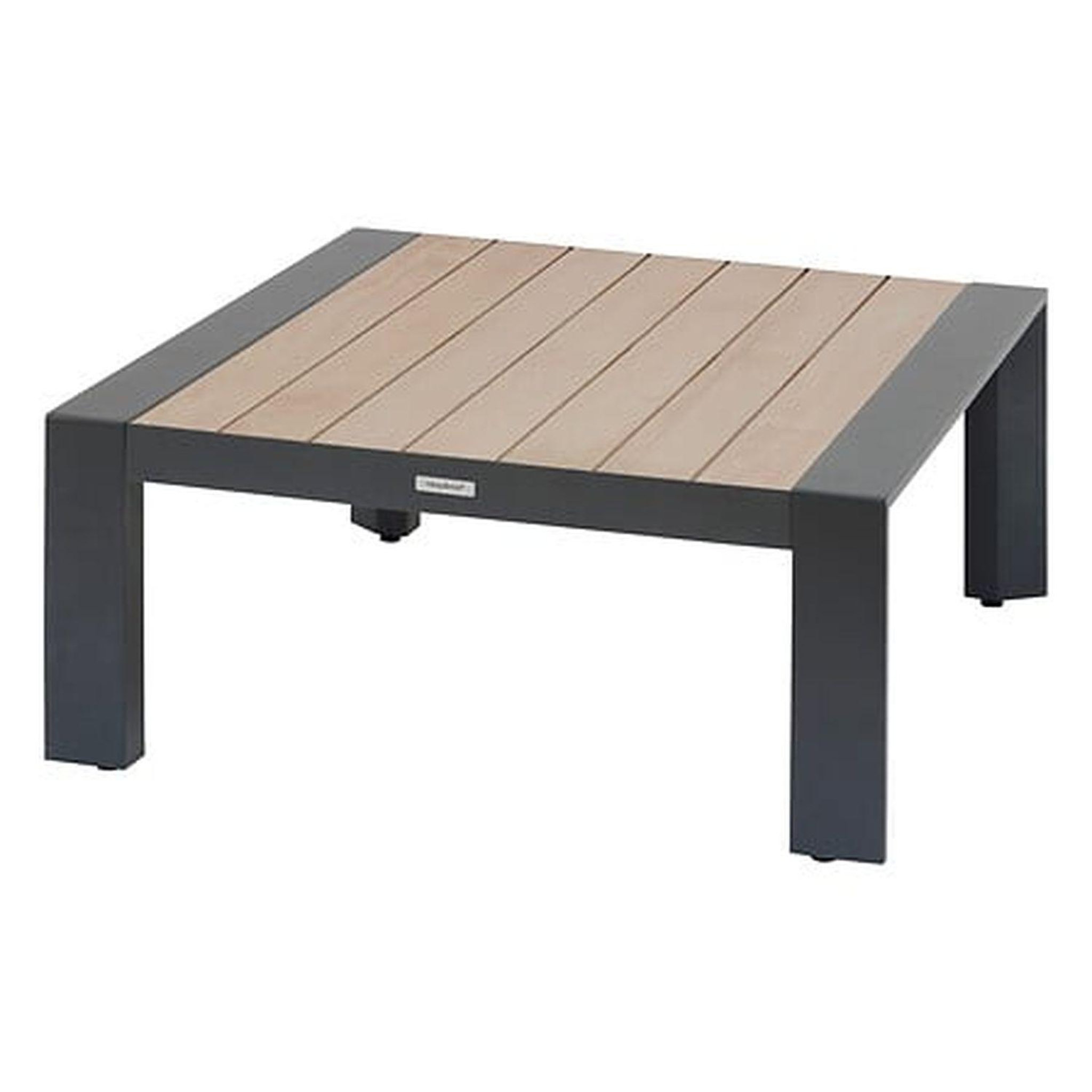 HESPERIDE Table basse de jardin en aluminium effet bois EVASION - Graphite et honey