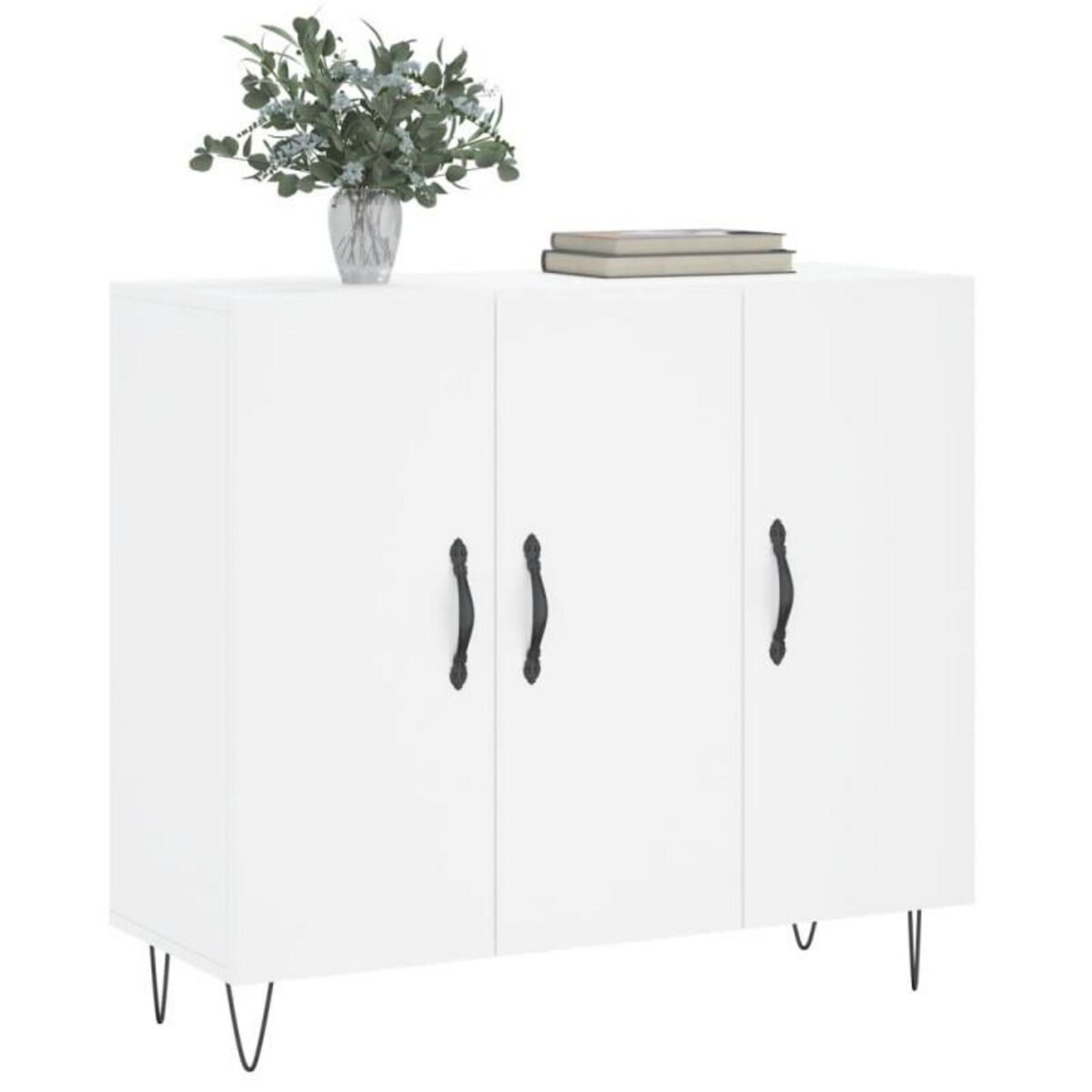 VIDAXL Buffet blanc 90x34x80 cm bois d ingénierie
