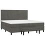 Voir la diapositive 3 : VIDAXL Sommier a lattes de lit et matelas Gris fonce 200x200cm Velours