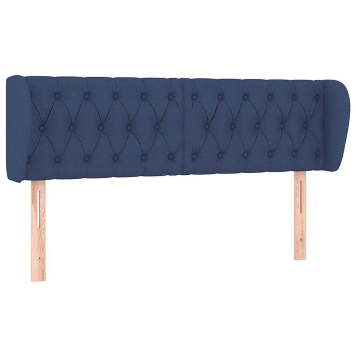 VIDAXL Tete de lit avec oreilles Bleu 163x23x78/88 cm Tissu