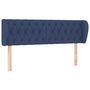 Voir la diapositive 2 : VIDAXL Tete de lit avec oreilles Bleu 163x23x78/88 cm Tissu