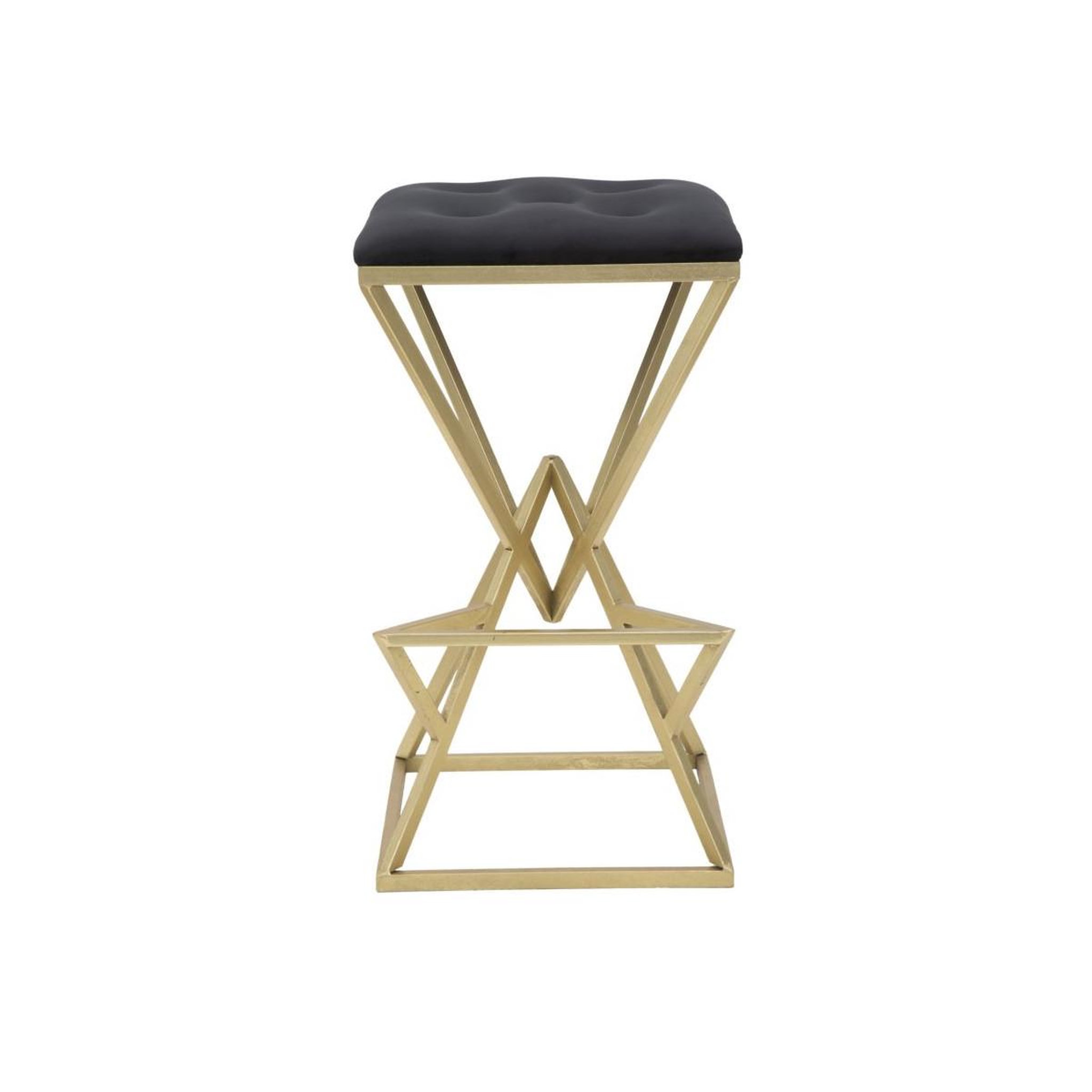 Voir la diapositive 3 : Paris Prix Tabouret de bar design  pyramid  75cm noir & or