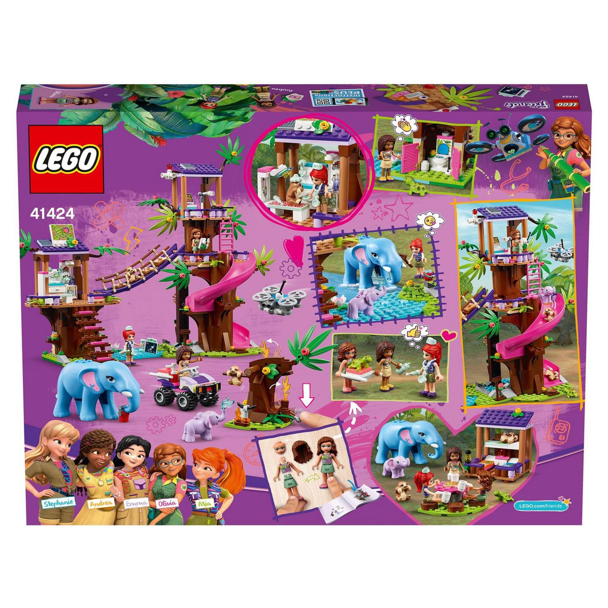LEGO Friends 41424 - La base de sauvetage dans la jungle