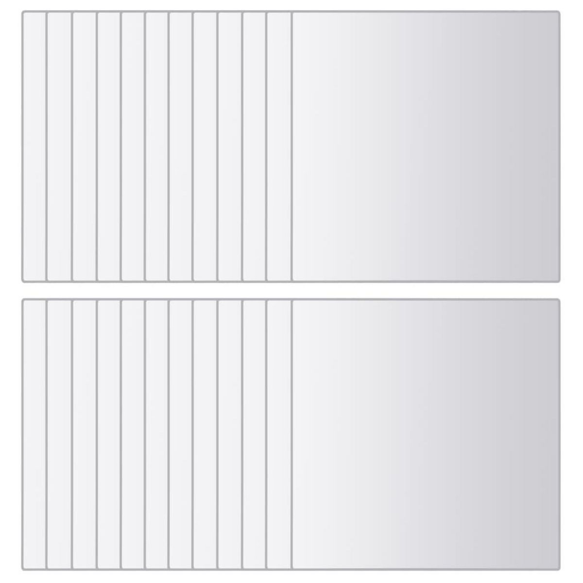 VIDAXL Carreau de miroir 24 pcs Carre Verre