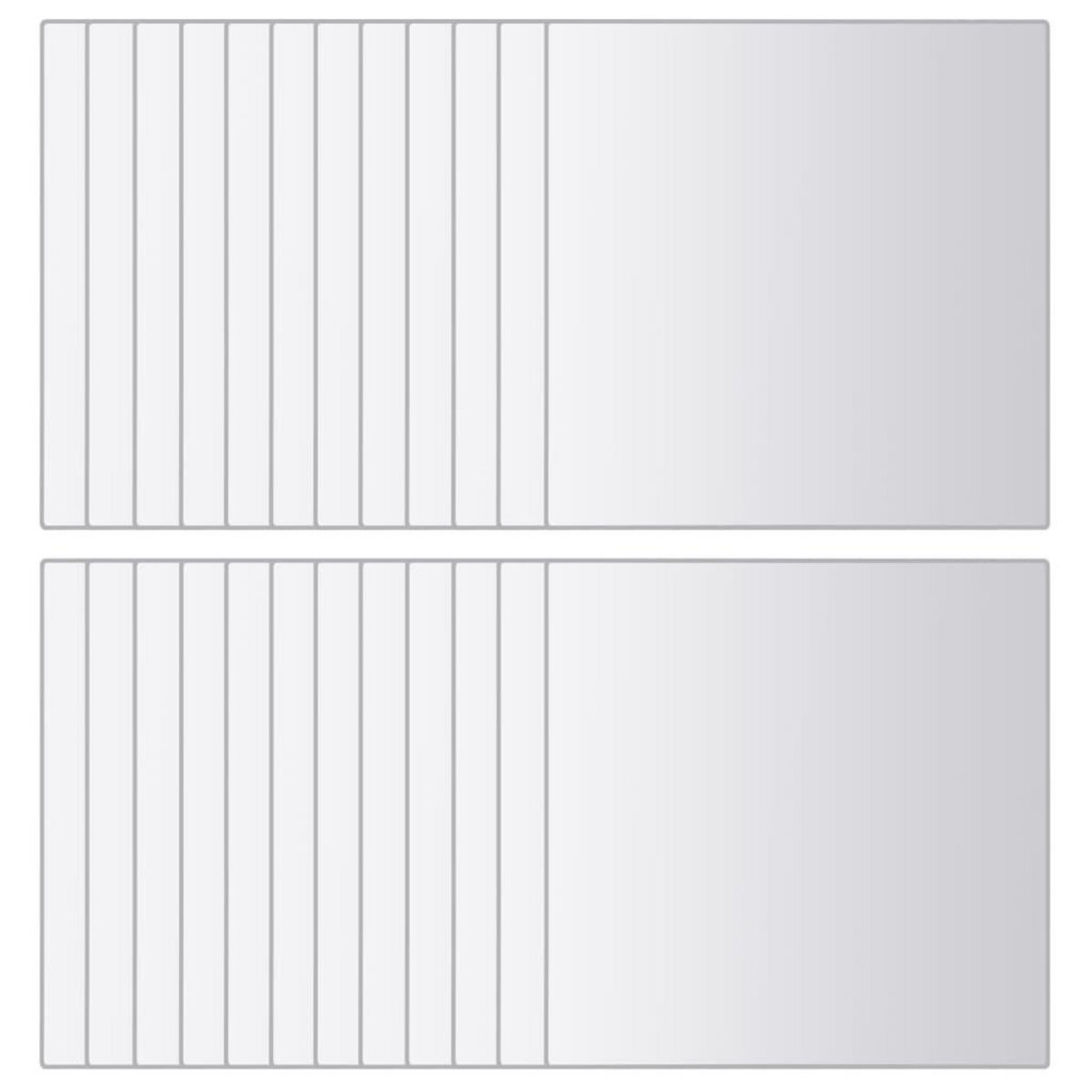 VIDAXL Carreau de miroir 24 pcs Carre Verre