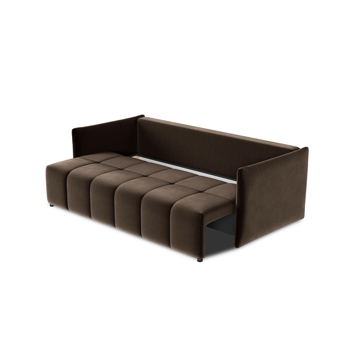 BEST MOBILIER Petra - canapé 3 places convertible avec coffre - en velours