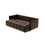 Voir la diapositive 2 : BEST MOBILIER Petra - canapé 3 places convertible avec coffre - en velours