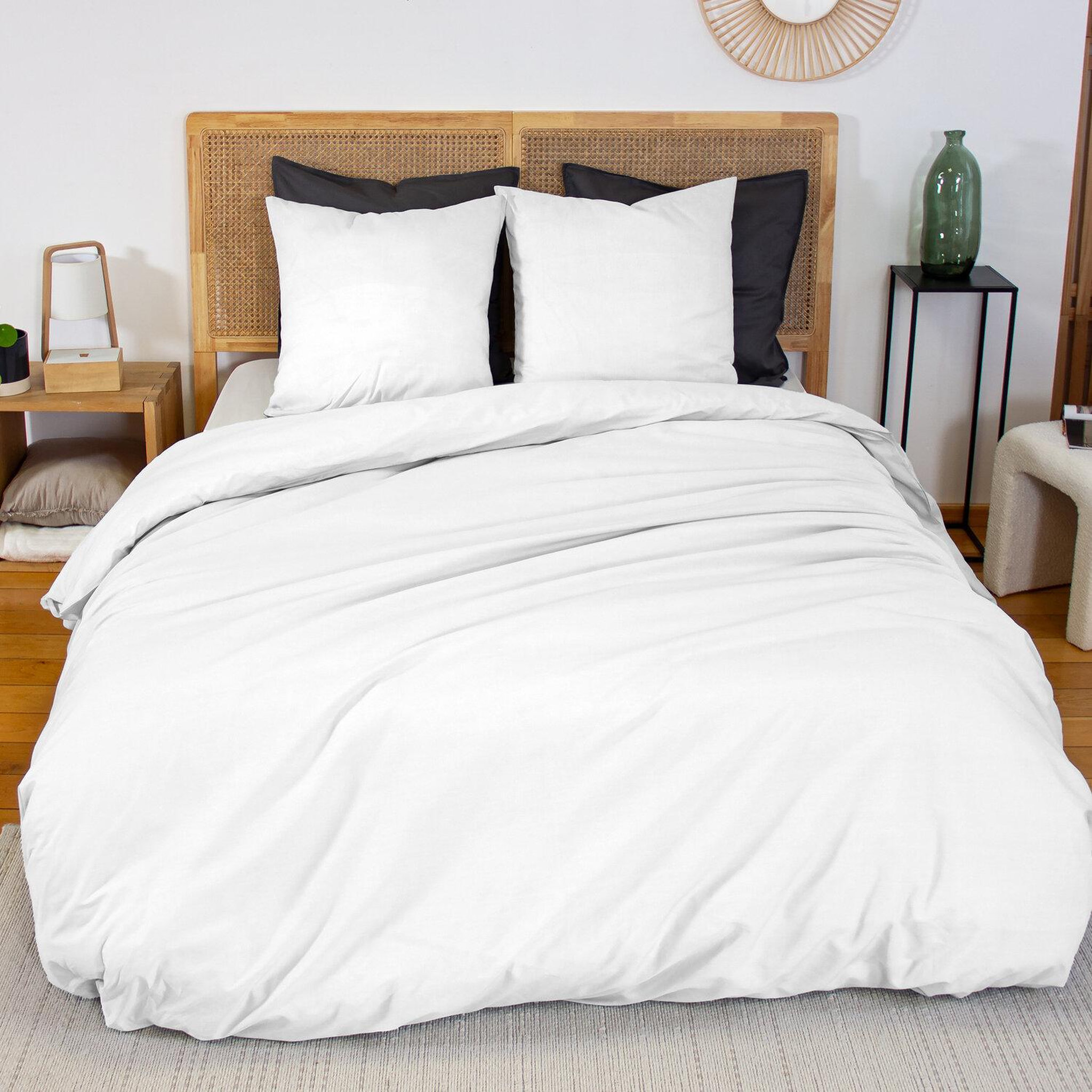 Voir la diapositive 3 : Home collection Drap housse 100% percale de coton 65fils