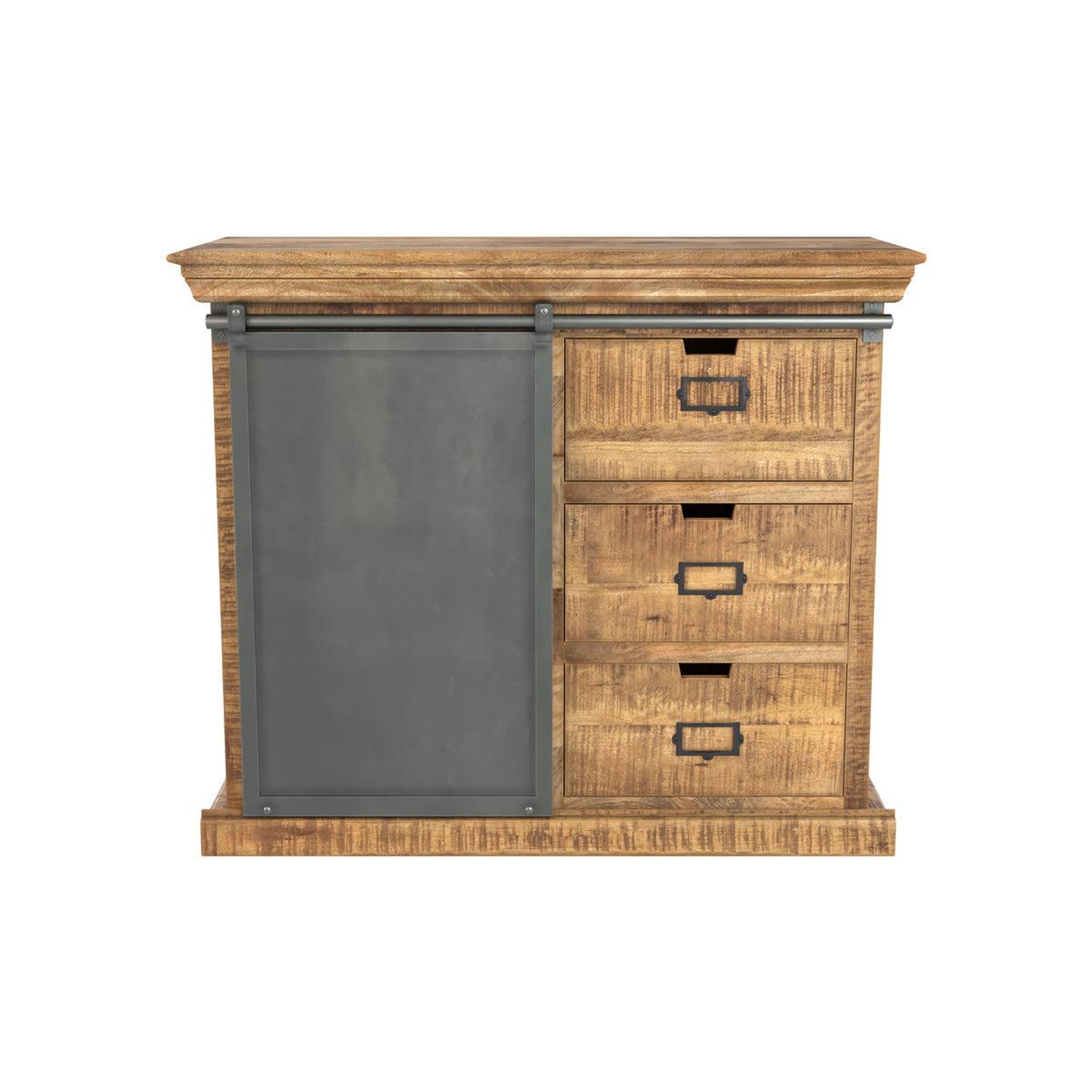 MAISON PAVANE Petit buffet en bois de manguier massif et métal-tabuk