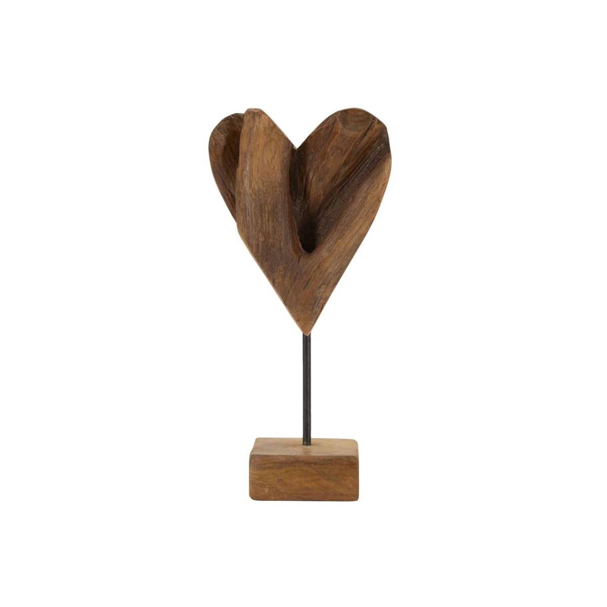 Voir la diapositive 4 : Paris Prix Objet déco en teck  cœur  35cm naturel