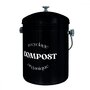 Voir la diapositive 1 : LINXOR Composteur, bac, poubelle à compost de cuisine 5L rond en Inox - Noir