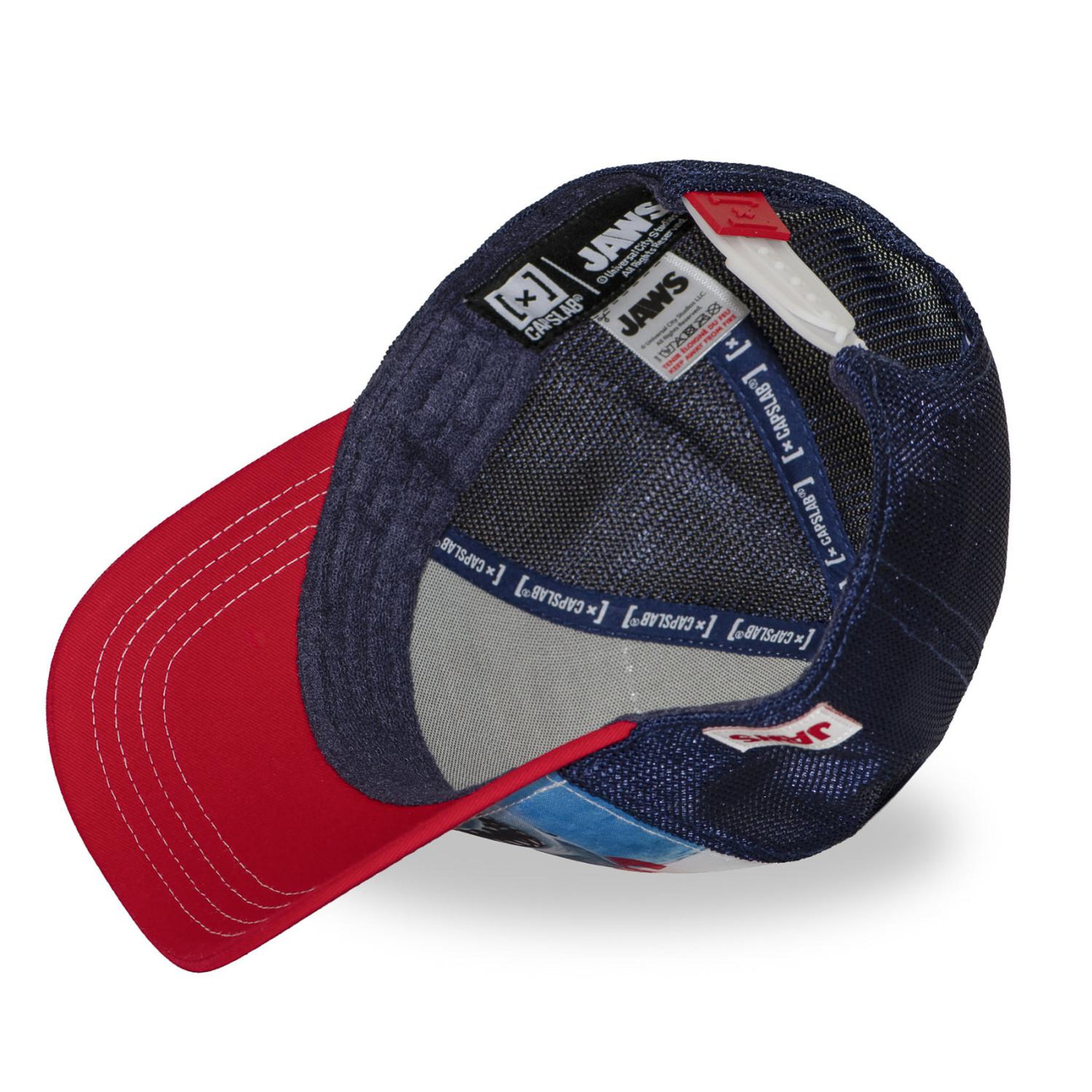 Voir la diapositive 6 : CAPSLAB Casquette trucker premium avec filet et patch Jaws