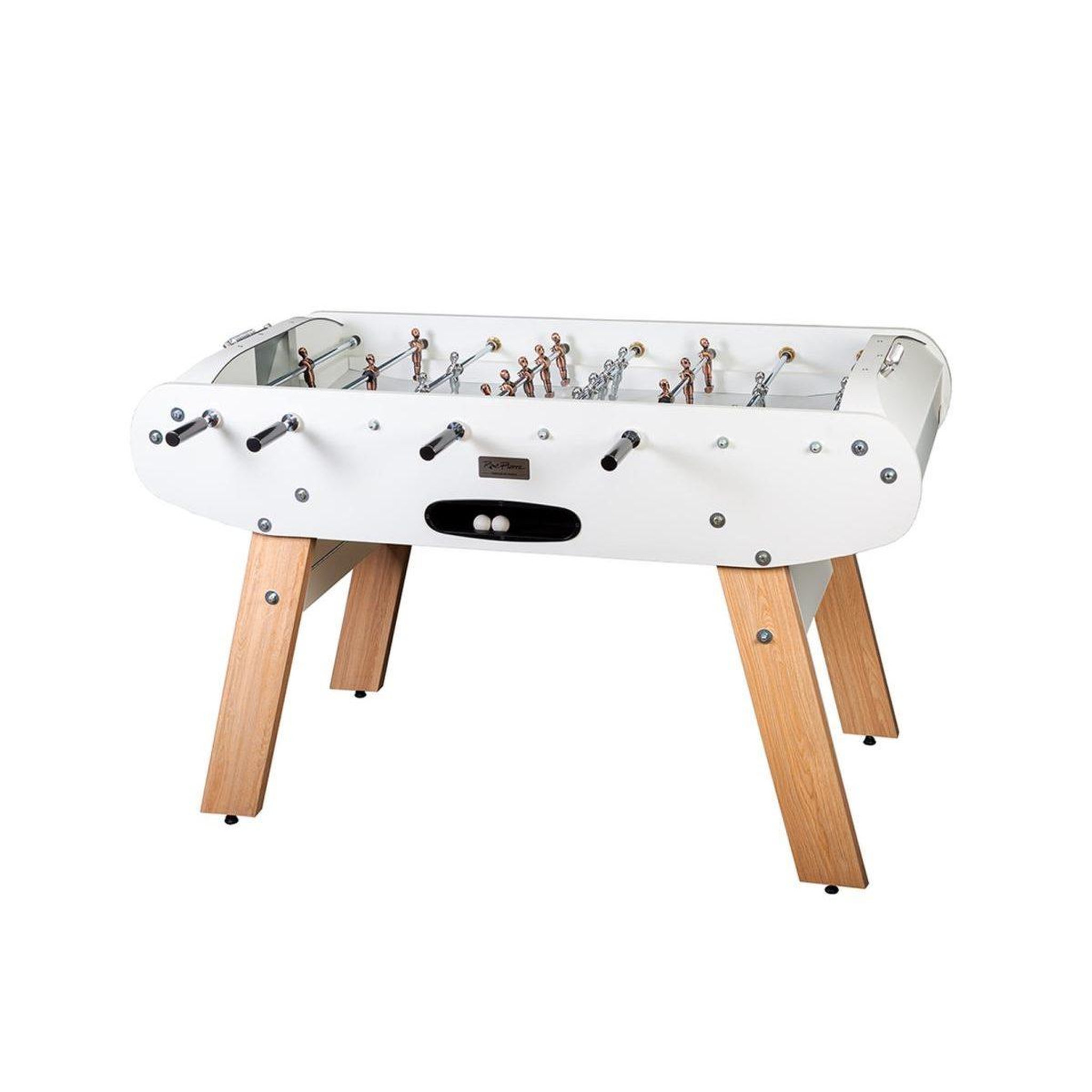 RENE PIERRE Baby-foot onyx blanc mat - pieds chene
