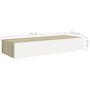 Voir la diapositive 6 : VIDAXL Etageres a tiroir murales 2 pcs Chene et blanc 60x23,5x10cm MDF