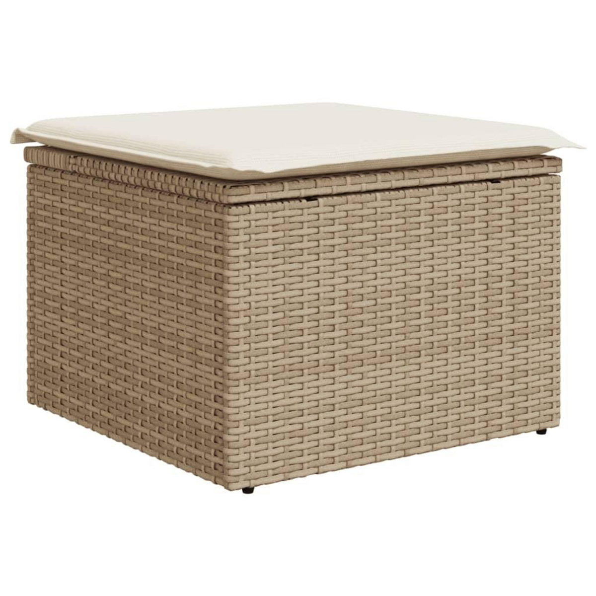 VIDAXL Salon de jardin avec coussins 8 pcs beige resine tressee