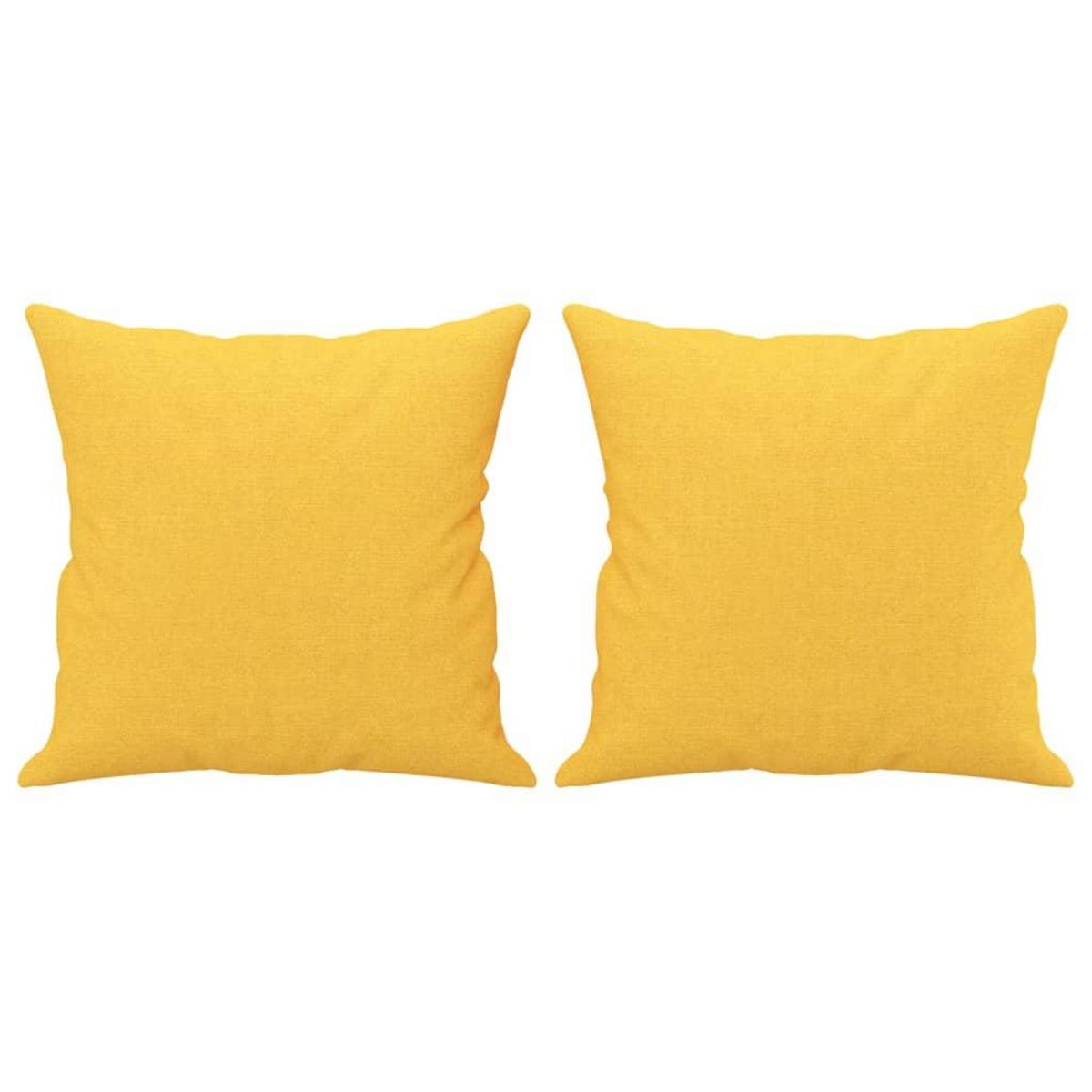 VIDAXL Coussins decoratifs lot de 2 Jaune clair 40x40 cm Tissu