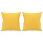 Voir la diapositive 2 : VIDAXL Coussins decoratifs lot de 2 Jaune clair 40x40 cm Tissu