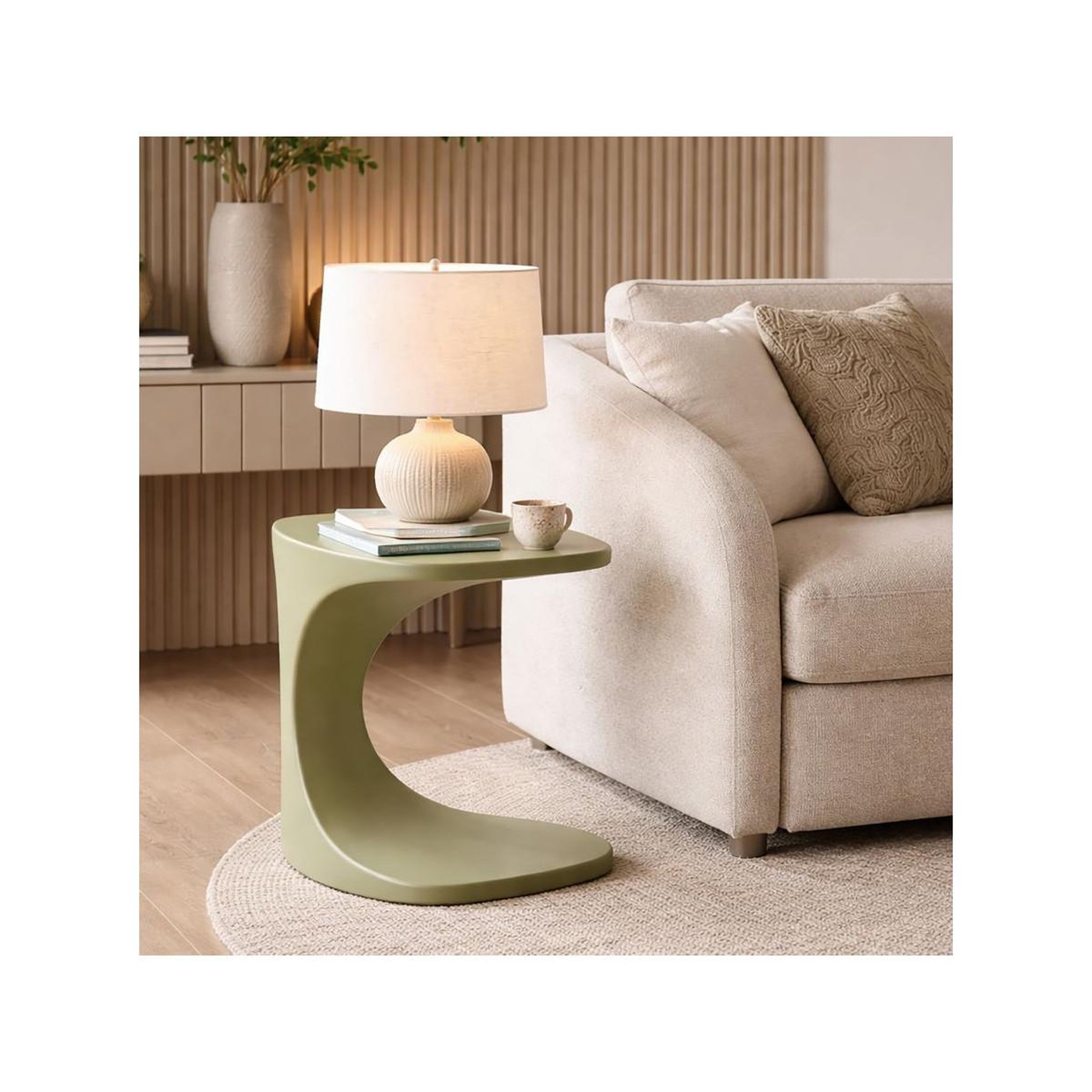 Voir la diapositive 3 : Paris Prix Table d'appoint design  ibiza  52cm vert