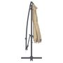 Voir la diapositive 3 : GARDENSTAR Parasol déporté rond D3xH2.45 m noisette (beige foncé) LEA