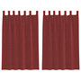 Voir la diapositive 2 : VIDAXL Rideaux en voile avec passe-tringles 2 pcs rouge bordeaux