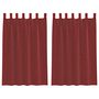Voir la diapositive 2 : VIDAXL Rideaux en voile avec passe-tringles 2 pcs rouge bordeaux