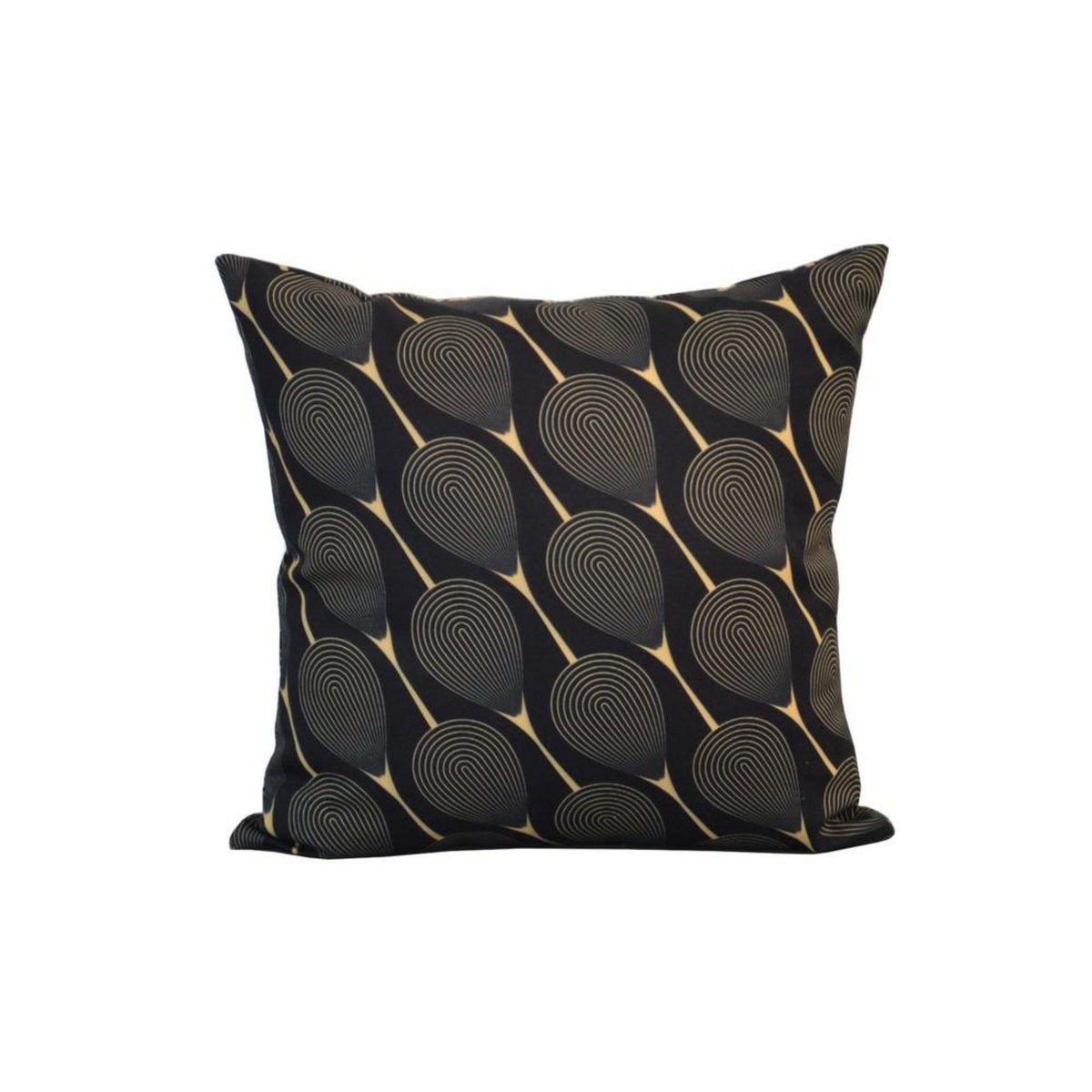 Proloisirs Coussin déhoussable exterieur décor Motif Graphique chevron noir 45 x 45 cm