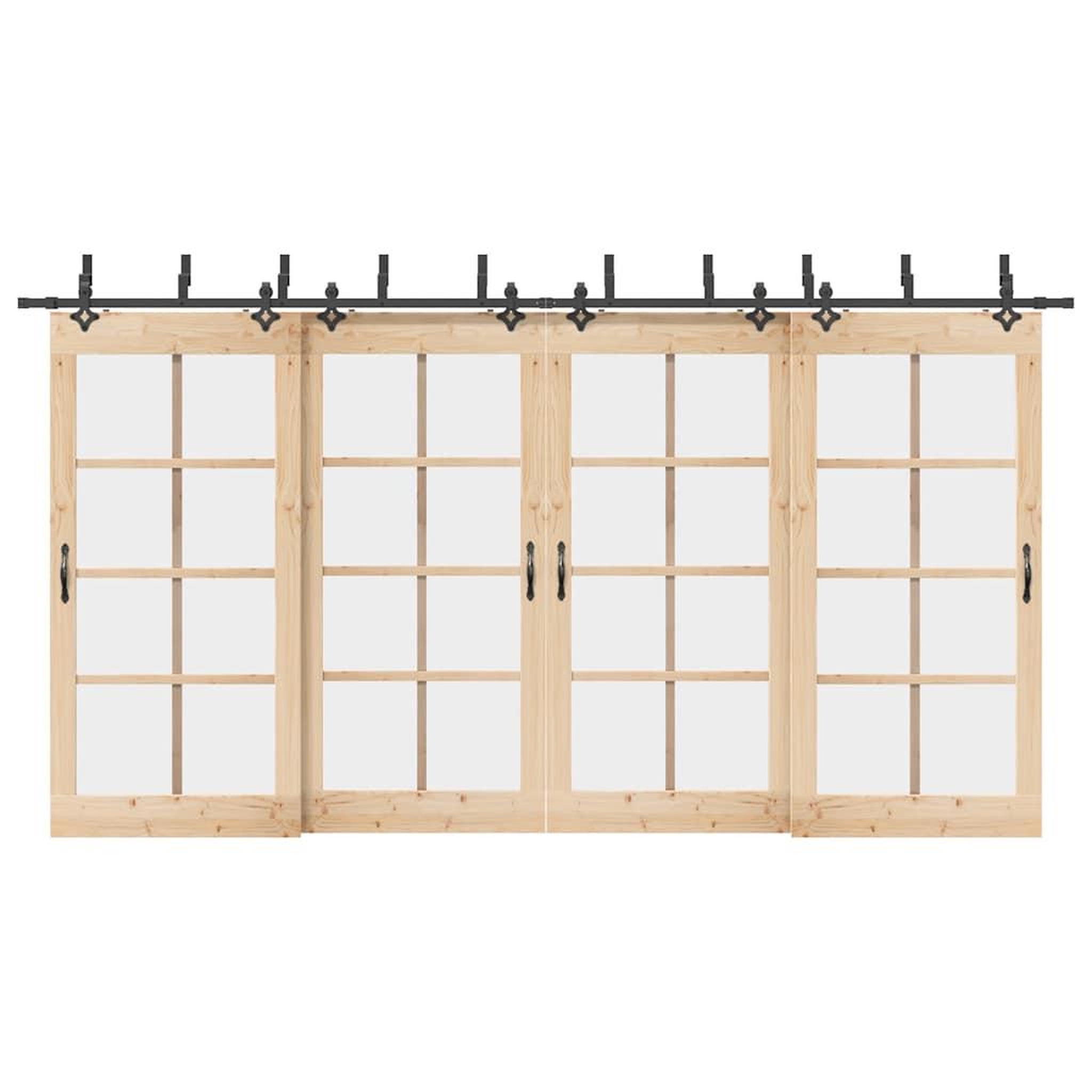 VIDAXL Kit de quincaillerie de porte coulissante 427 cm acier noir
