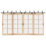 VIDAXL Kit de quincaillerie de porte coulissante 427 cm acier noir