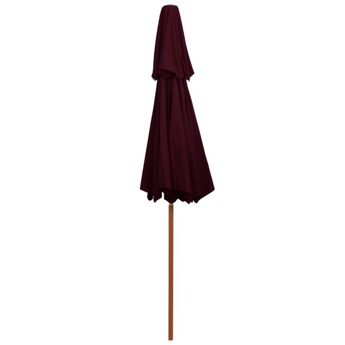VIDAXL Parasol a deux etages avec mat en bois rouge bordeaux 270 cm