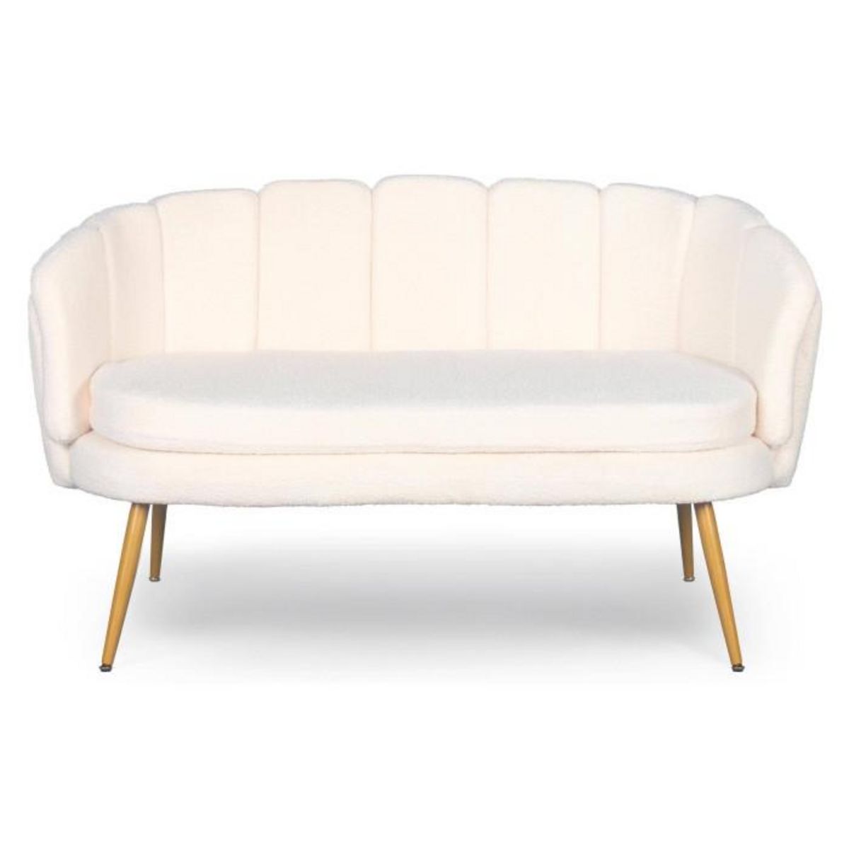 Paris Prix Canapé 2 Places en Bouclette  Dabren  138cm Beige