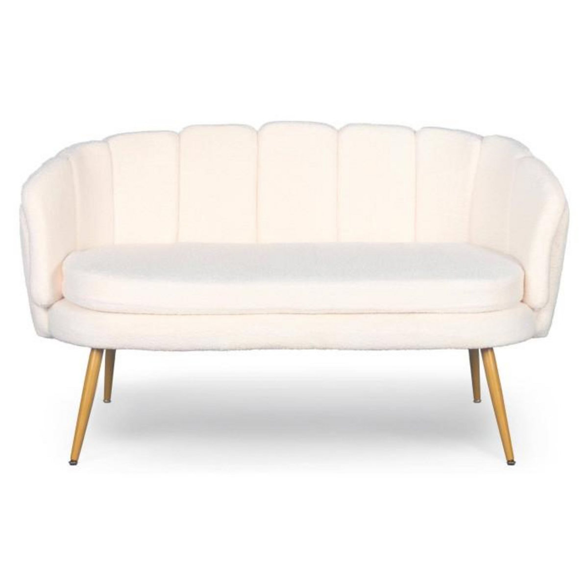 Paris Prix Canapé 2 Places en Bouclette  Dabren  138cm Beige