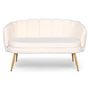 Voir la diapositive 2 : Paris Prix Canapé 2 Places en Bouclette  Dabren  138cm Beige