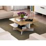 Voir la diapositive 2 : TOILINUX Table basse design scandinave Hamton - L. 60 x H. 31 cm - Marron noix