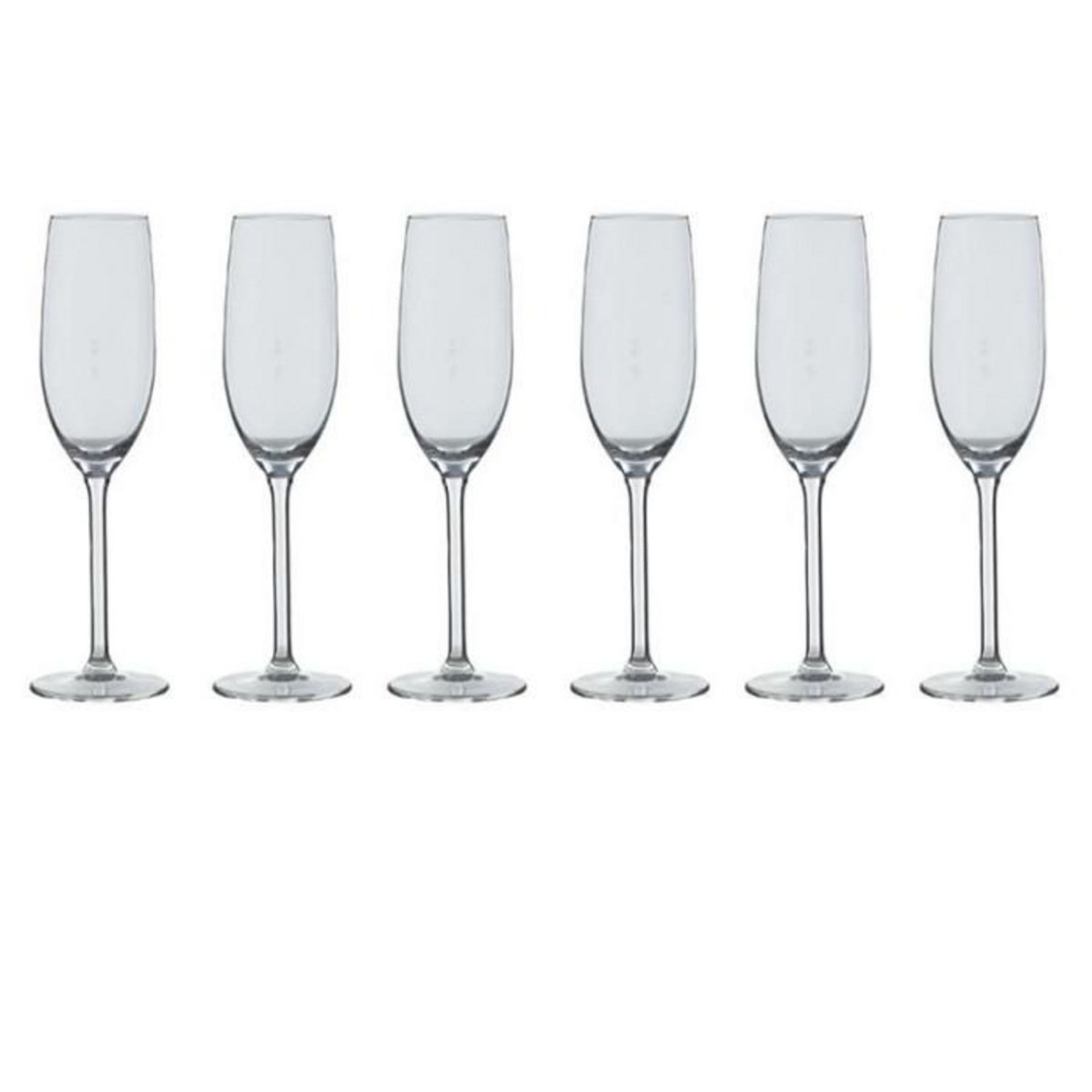SECRET DE GOURMET Lot de 6 Flûtes à Champagne  Orpea  16cl Transparent