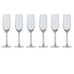 SECRET DE GOURMET Lot de 6 Flûtes à Champagne  Orpea  16cl Transparent