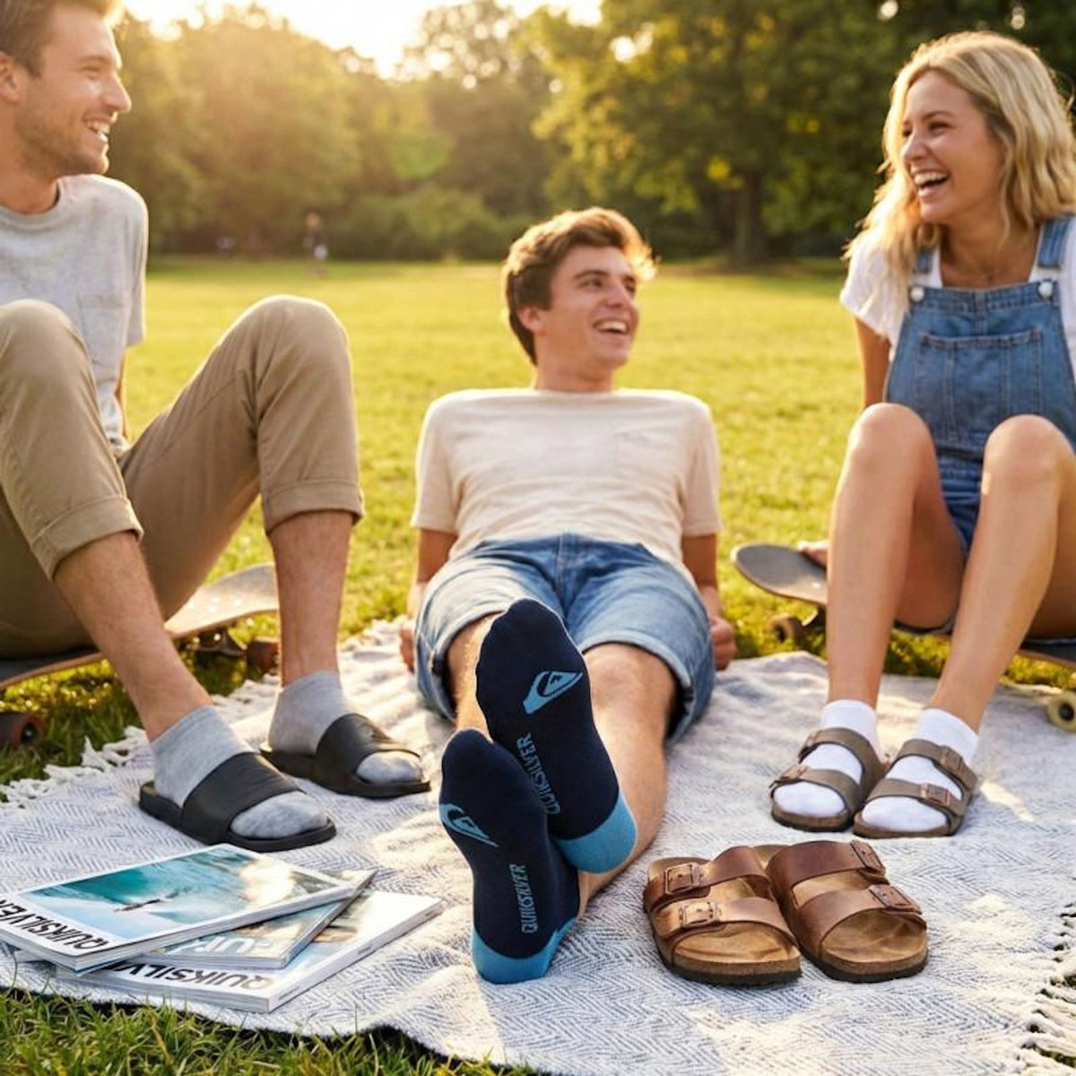 QUIKSILVER Quiksilver Pack de Chaussettes Homme SNEAKER– Lot 6 Paires Sport