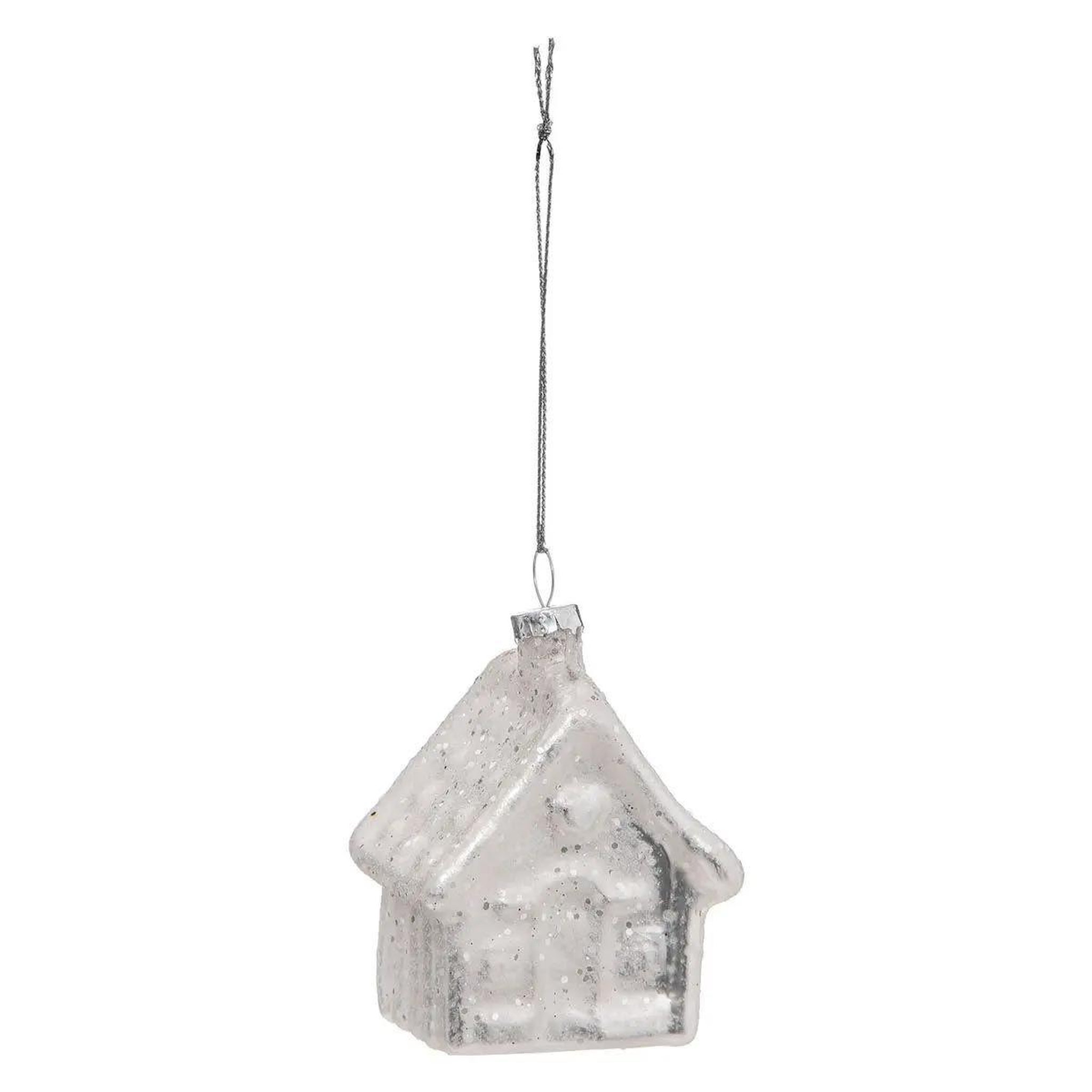 ATMOSPHERA Sujet de noël chalet  souffle polaire  6cm blanc