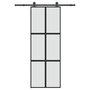 Voir la diapositive 1 : VIDAXL Porte coulissante kit de quincaillerie trempe verre aluminium