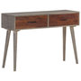Voir la diapositive 1 : VIDAXL Table console Gris 110x35x75 cm Bois de manguier massif brut