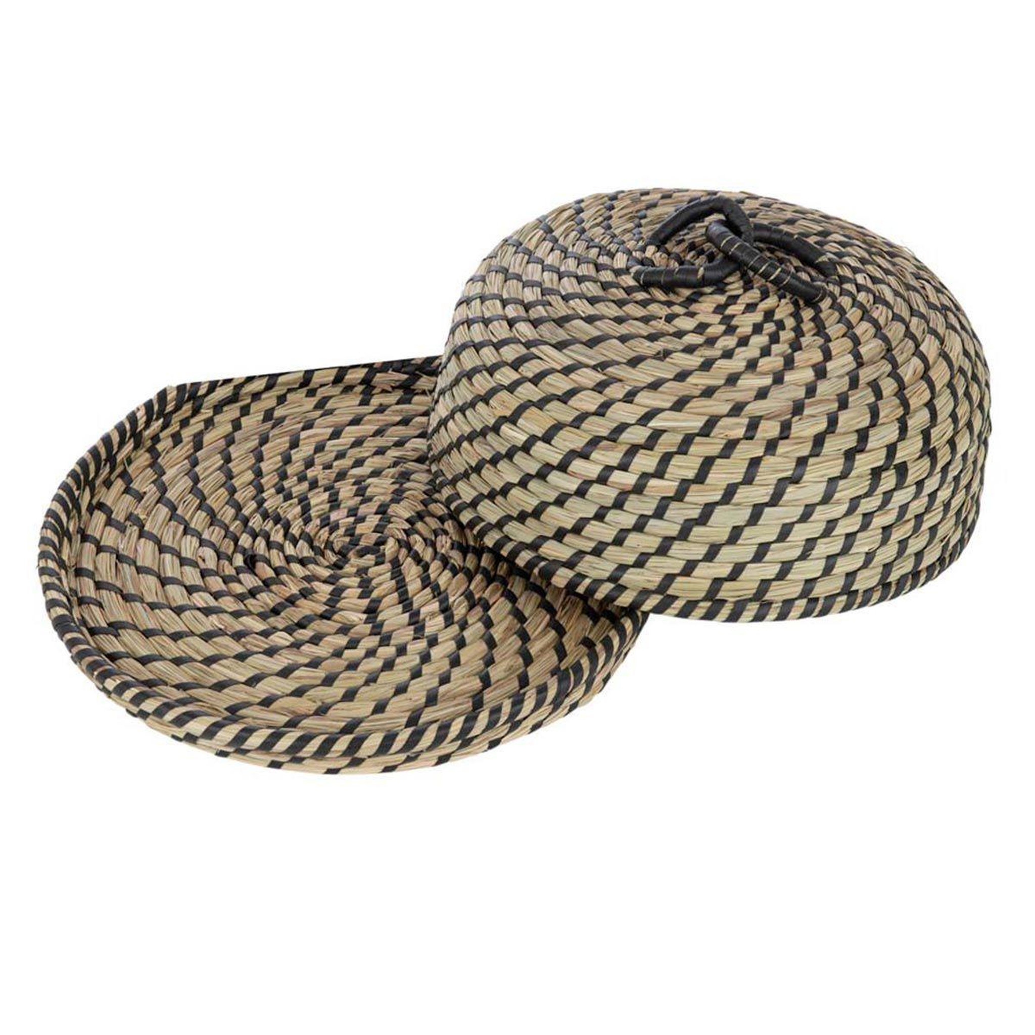 Voir la diapositive 2 : J-LINE Panier à Pain  Daren  30cm Naturel & Noir