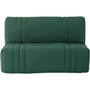 Voir la diapositive 1 : MARKET24 Banquette BZ DREAM - Tissu 100% Coton vert foret - Couchage 140x190 cm - Confort moelleux