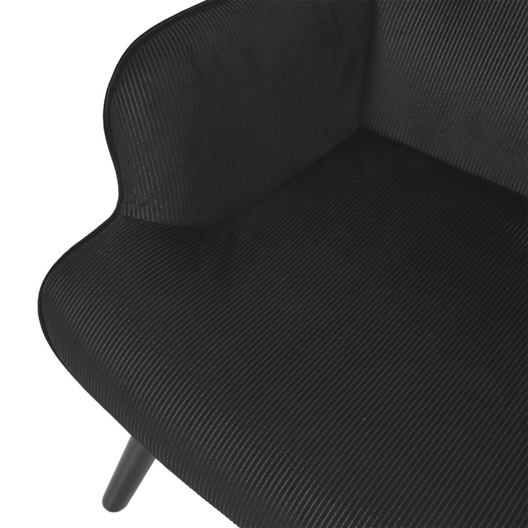 Voir la diapositive 6 : The Home Deco Factory Fauteuil en velours côtelé  giulia  96cm noir