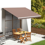 VIDAXL Tissu de remplacement pour auvent Marron 4x3 m