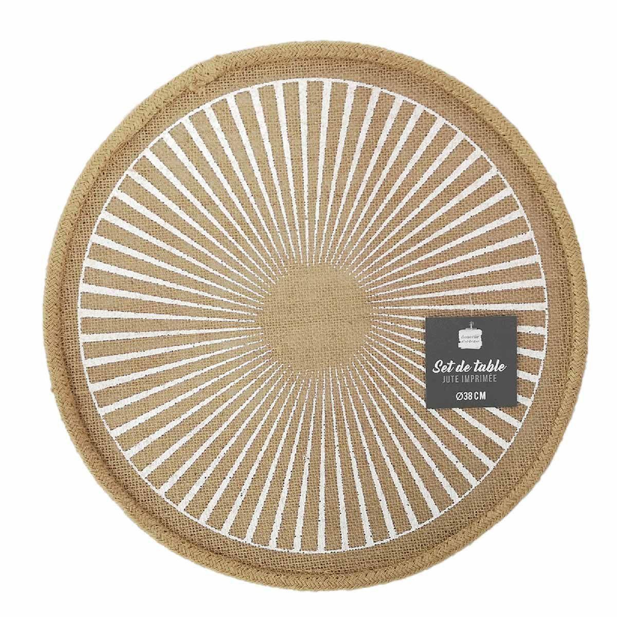 Voir la diapositive 3 : Douceur d'Intérieur Set de table en jute  soleimio  38cm naturel